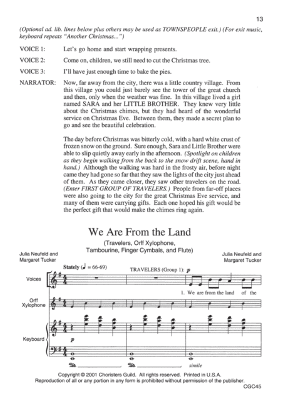 Why the Chimes Rang Unison Choir scores gallery preview page 13