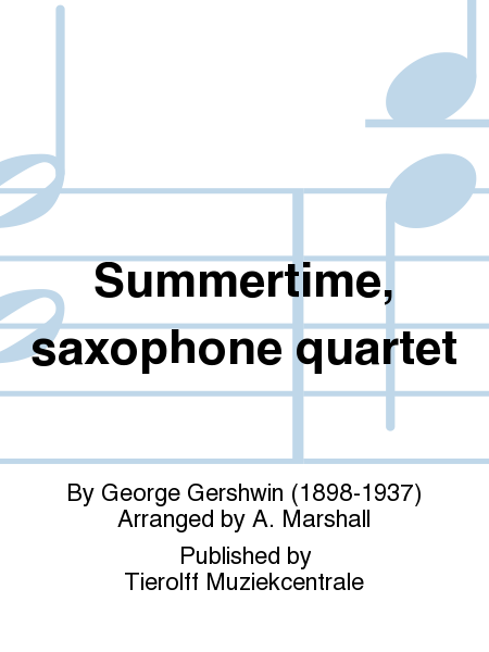 Summertime, saxophone quartet