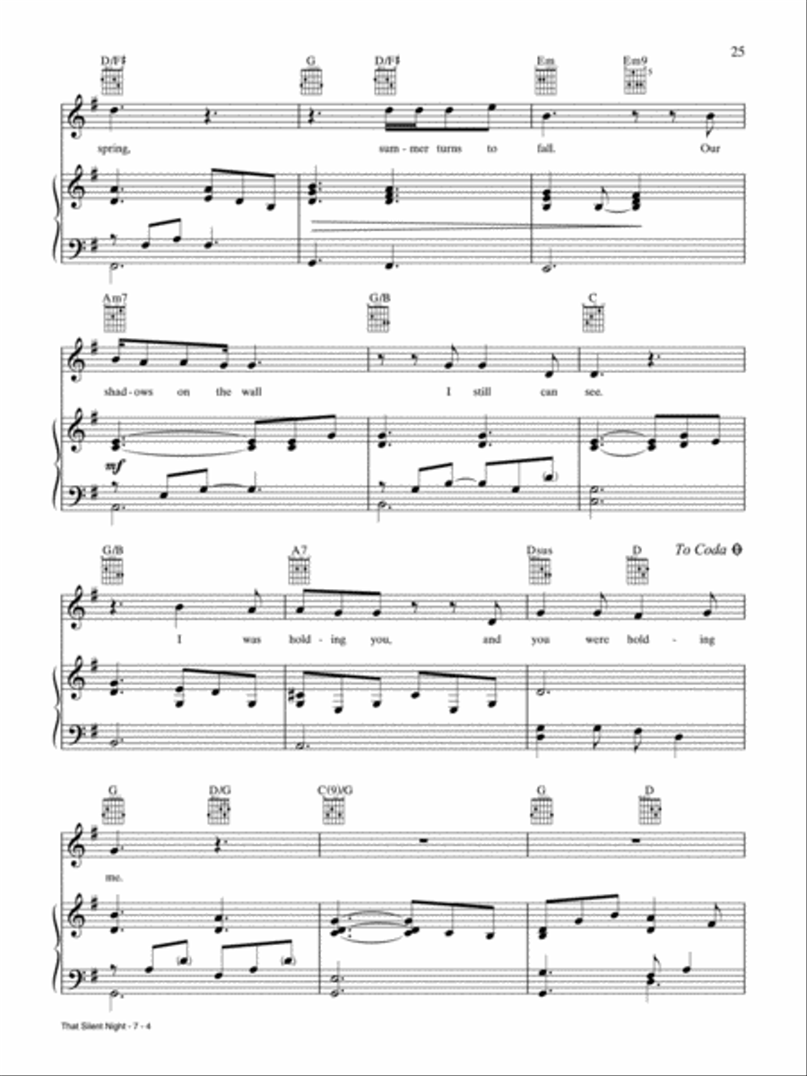 That Silent Night Piano, Vocal, Guitar scores gallery preview page 4