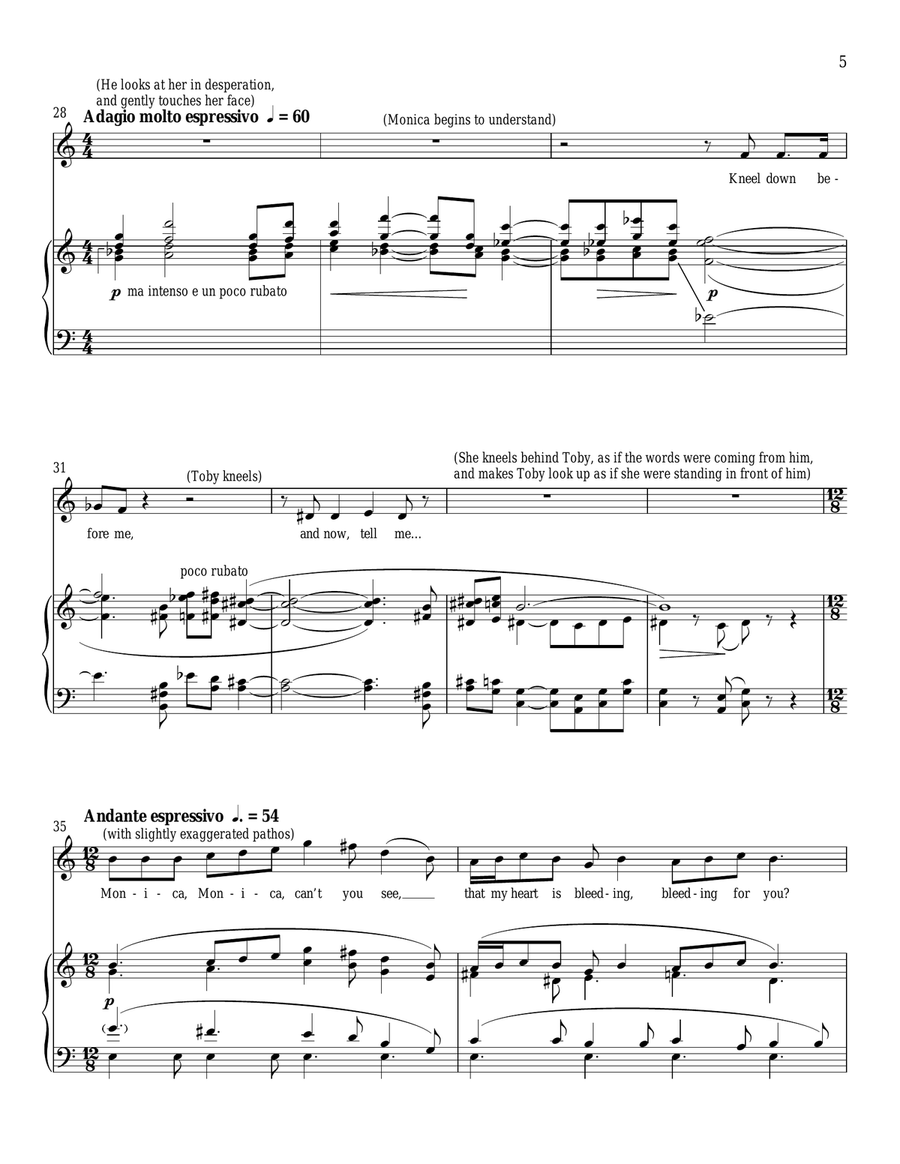Monica's Waltz Piano, Vocal scores gallery preview page 5