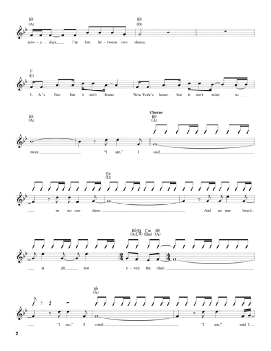 I Am...I Said Acoustic Guitar scores gallery preview page 2