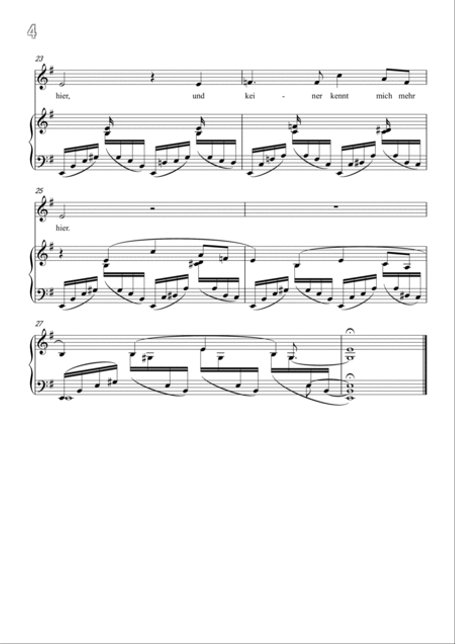 Schumann-In der Fremde in e minor Voice scores gallery preview page 5