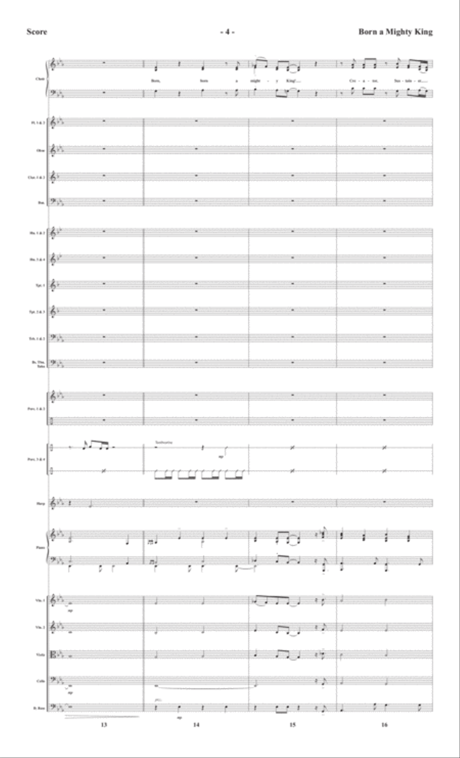 Born a Mighty King - Orchestral Score and CD with Printable Parts