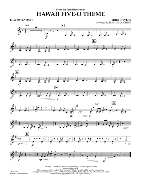 Hawaii Five-O Theme - Eb Alto Clarinet