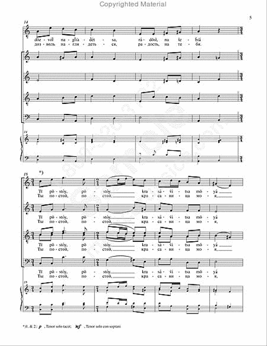 Snow Flurries 4-Part scores gallery preview page 4