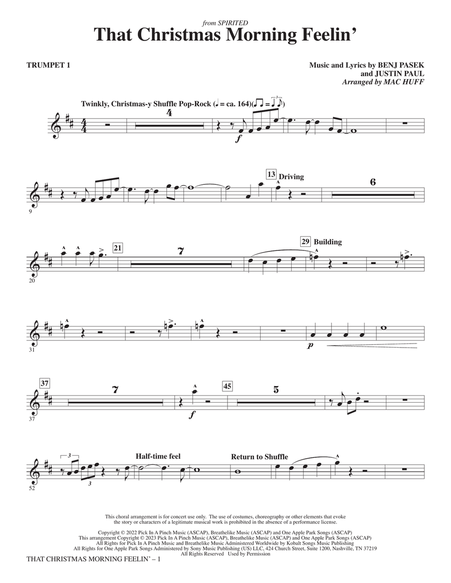 That Christmas Morning Feelin' (arr. Mac Huff) - Trumpet 1