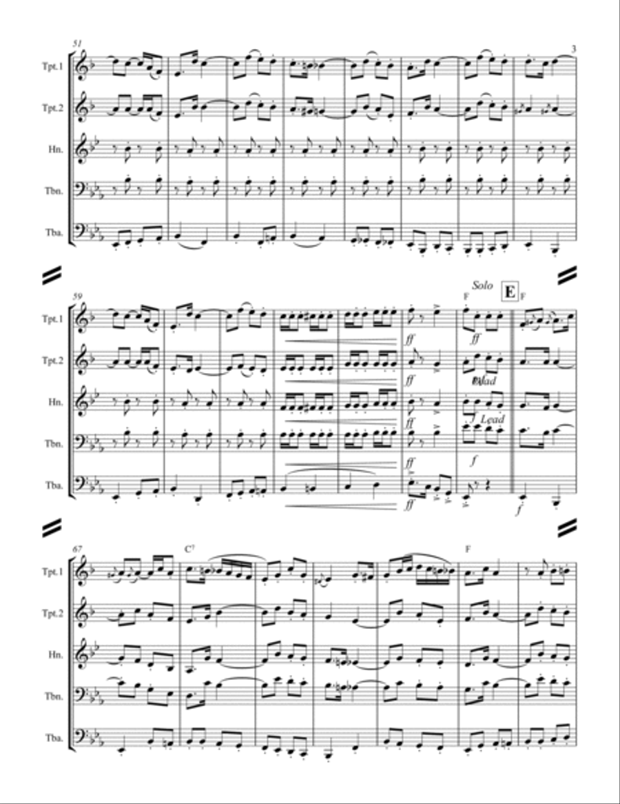 In Heaven There Is No Beer Brass Ensemble scores gallery preview page 4