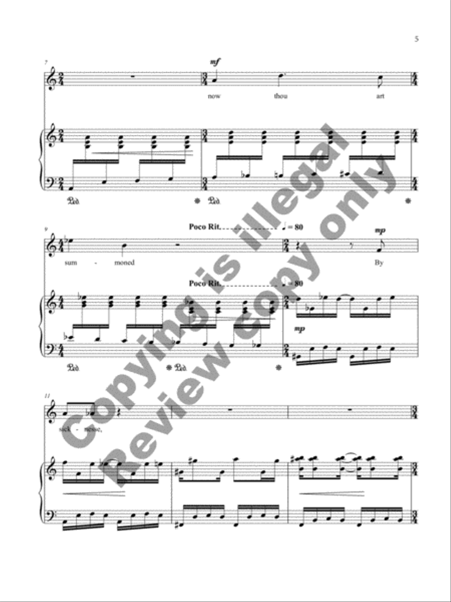 The Holy Sonnets of John Donne: 9 Songs for Tenor and Piano on Sonnets by John Donne Tenor Voice scores gallery preview page 7