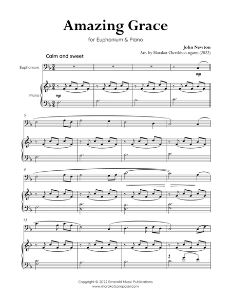 Amazing Grace for Euphonium & Piano image number null