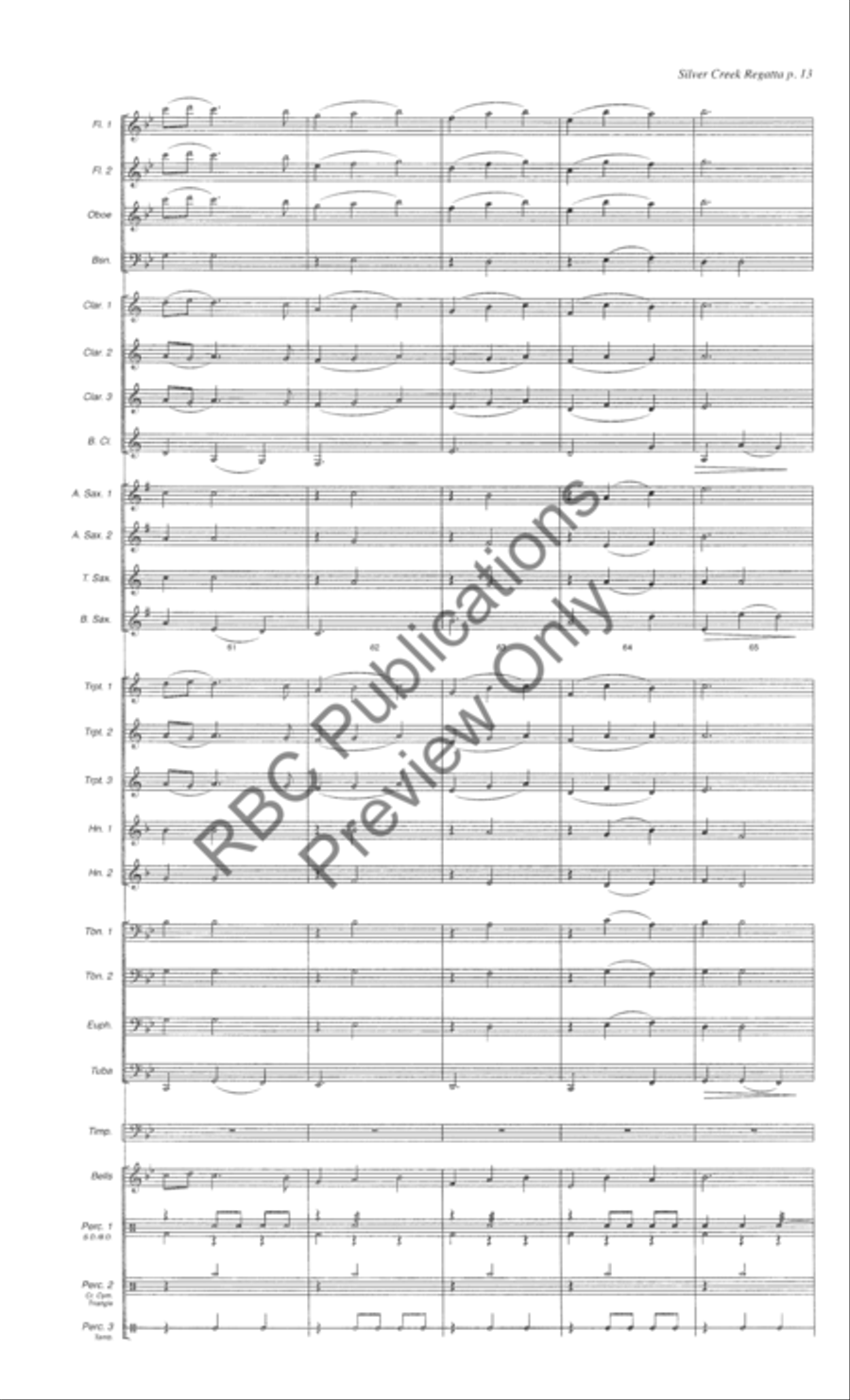 Silver Creek Regatta Concert Band scores gallery preview page 16