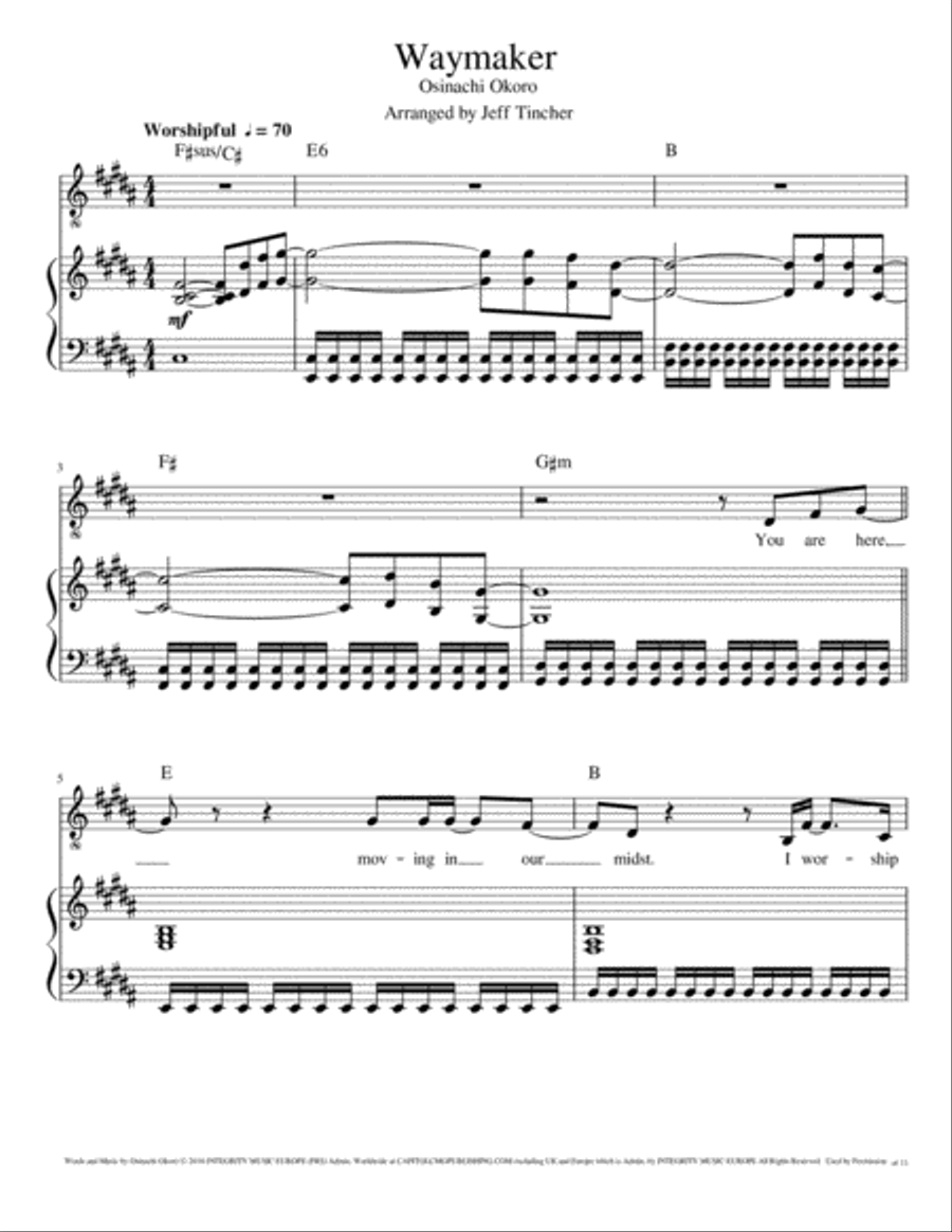 Way Maker Voice scores gallery preview page 2