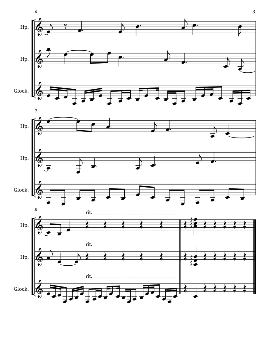 A 35 for Harps & Glockenspiel Glockenspiel scores gallery preview page 3