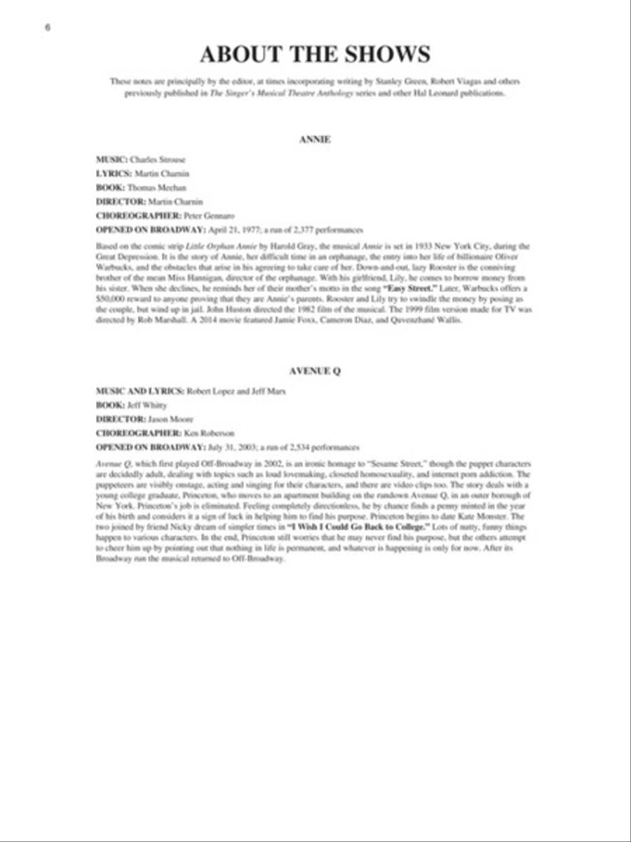 Singer's Musical Theatre Anthology Trios Voice scores gallery preview page 6