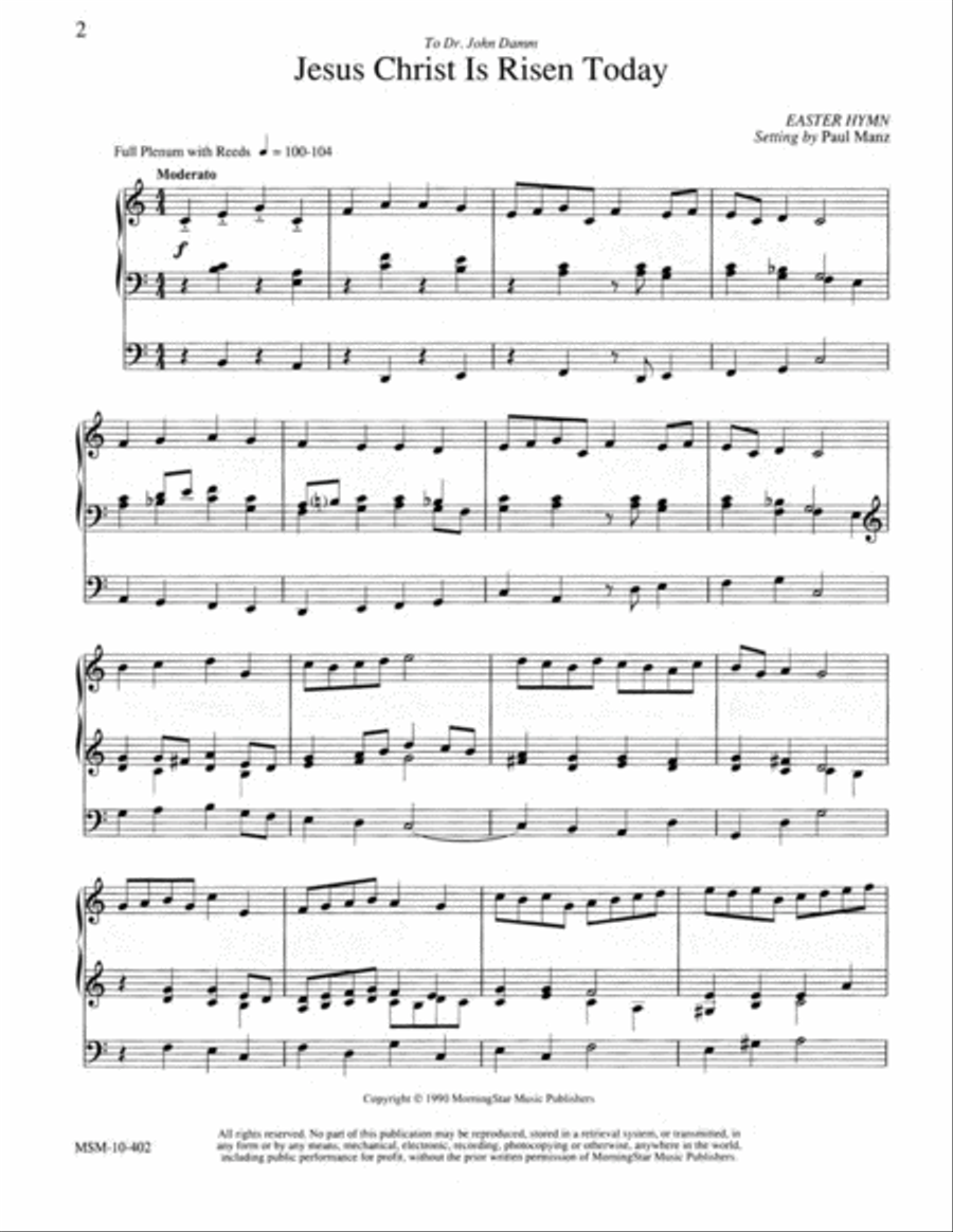 Improvisations for the Easter Season Organ scores gallery preview page 3