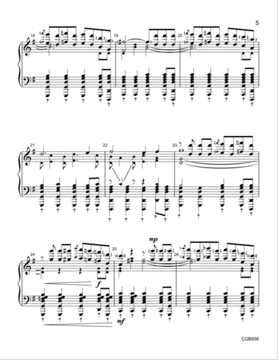 Blue Tango Blue Tango Handbell Choir scores gallery preview page 5