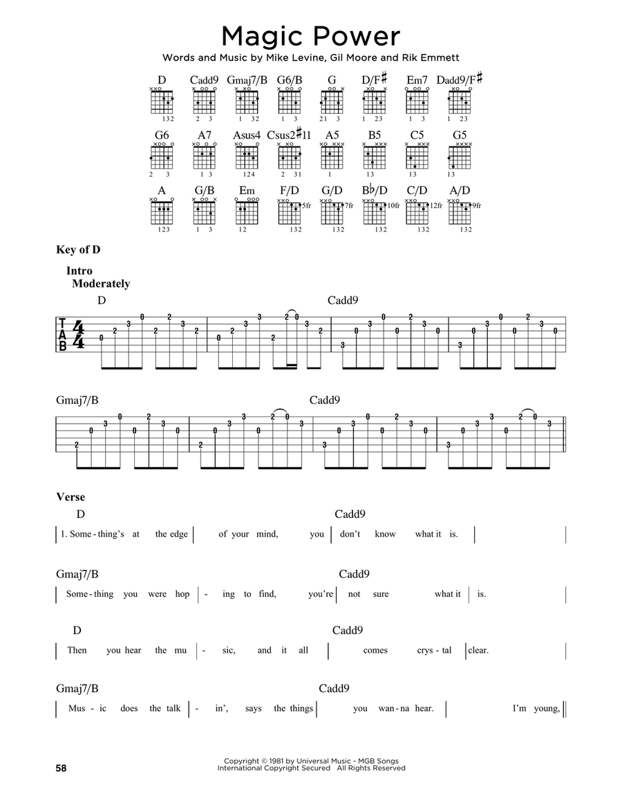 Magic Power Acoustic Guitar scores gallery preview page 1