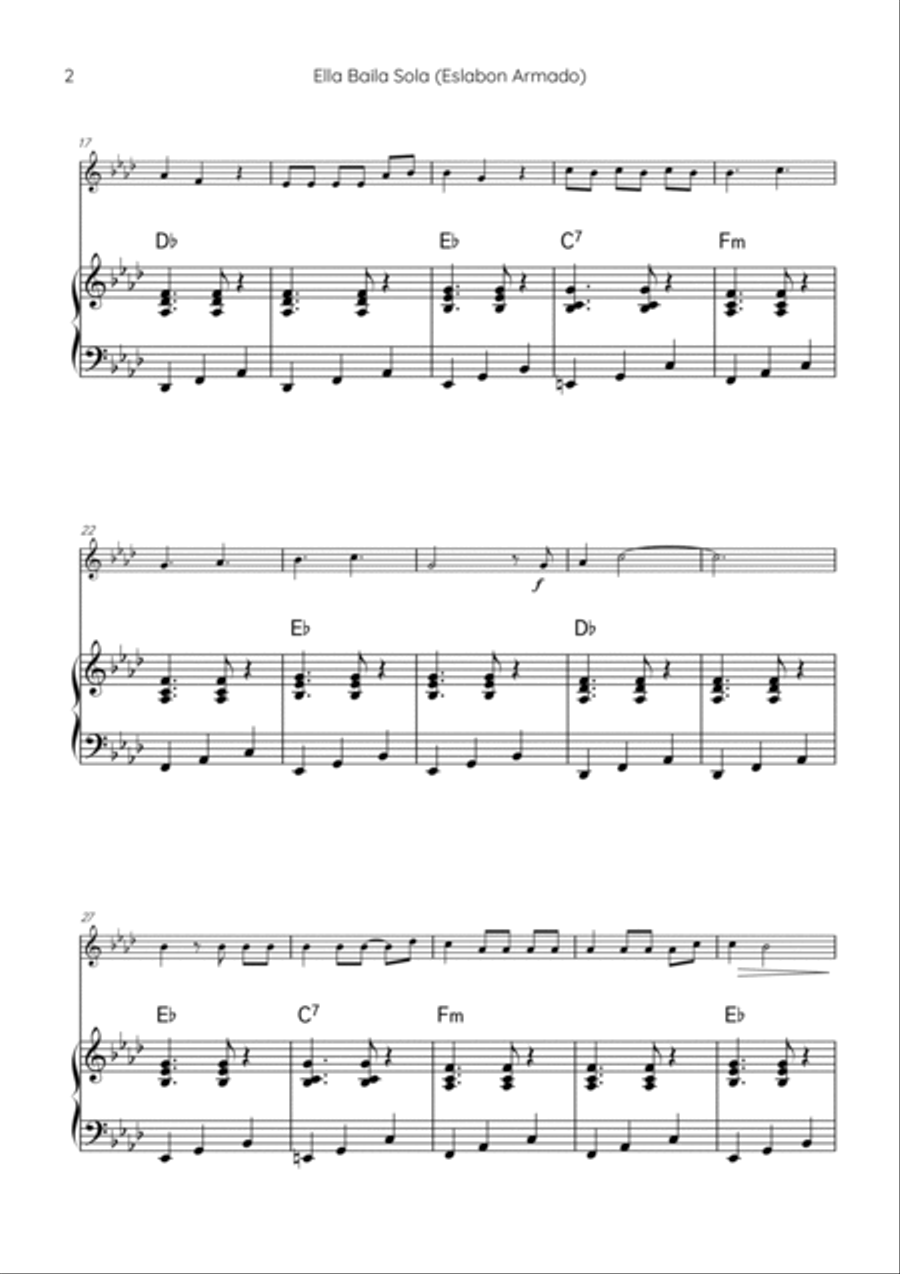 Ella Baila Sola Ella Baila Sola Violin Solo scores gallery preview page 2