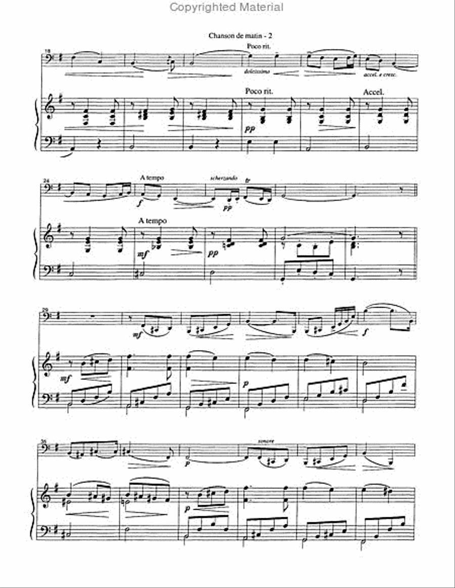 Chanson de Matin Tuba scores gallery preview page 3