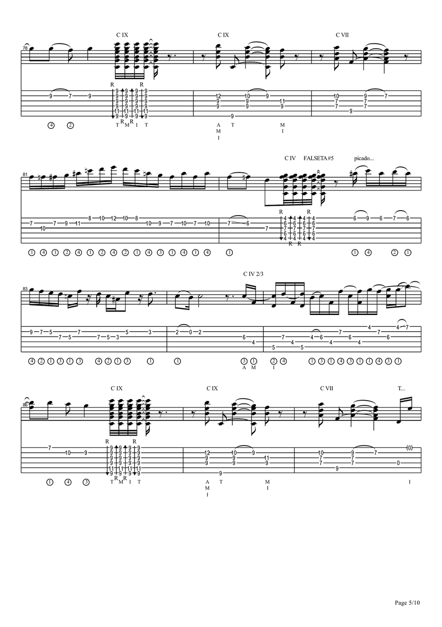 Vicente Amigo - Paseo de Gracia - 7 - Paseo de Gracia Acoustic Guitar scores gallery preview page 5