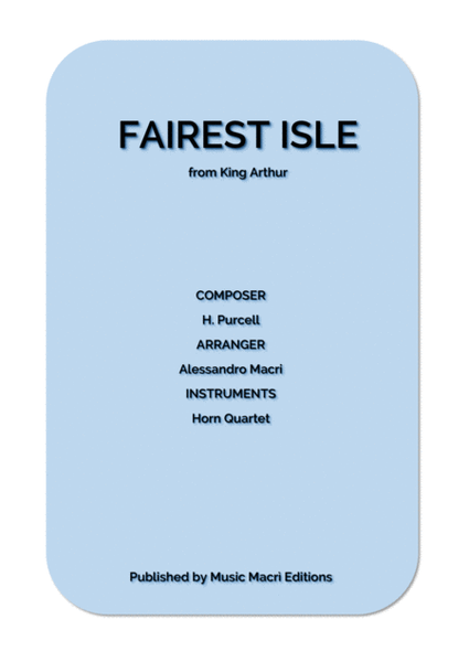 FAIREST ISLE from King Arthur by H. Purcell image number null