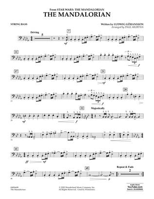 The Mandalorian (from Star Wars: The Mandalorian) (arr. Paul Murtha) - String Bass