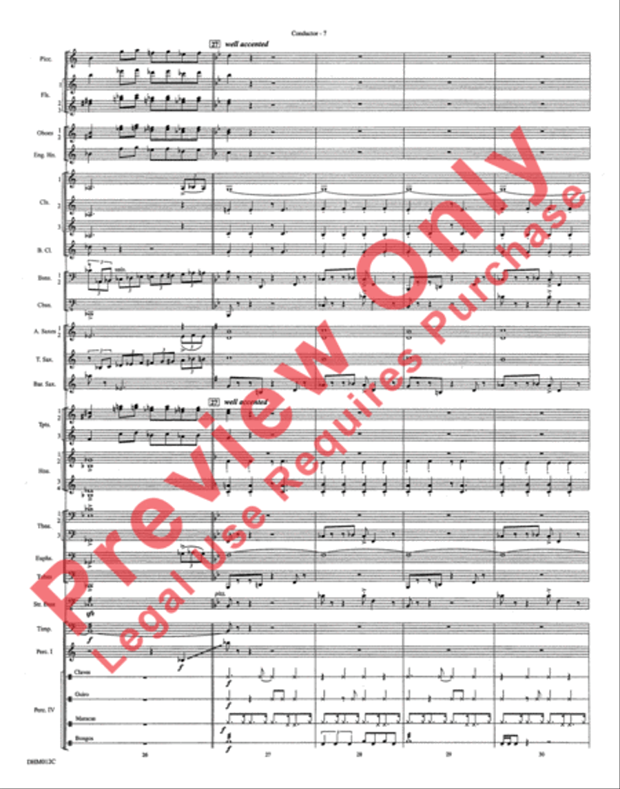 Cuban Overture Concert Band scores gallery preview page 14