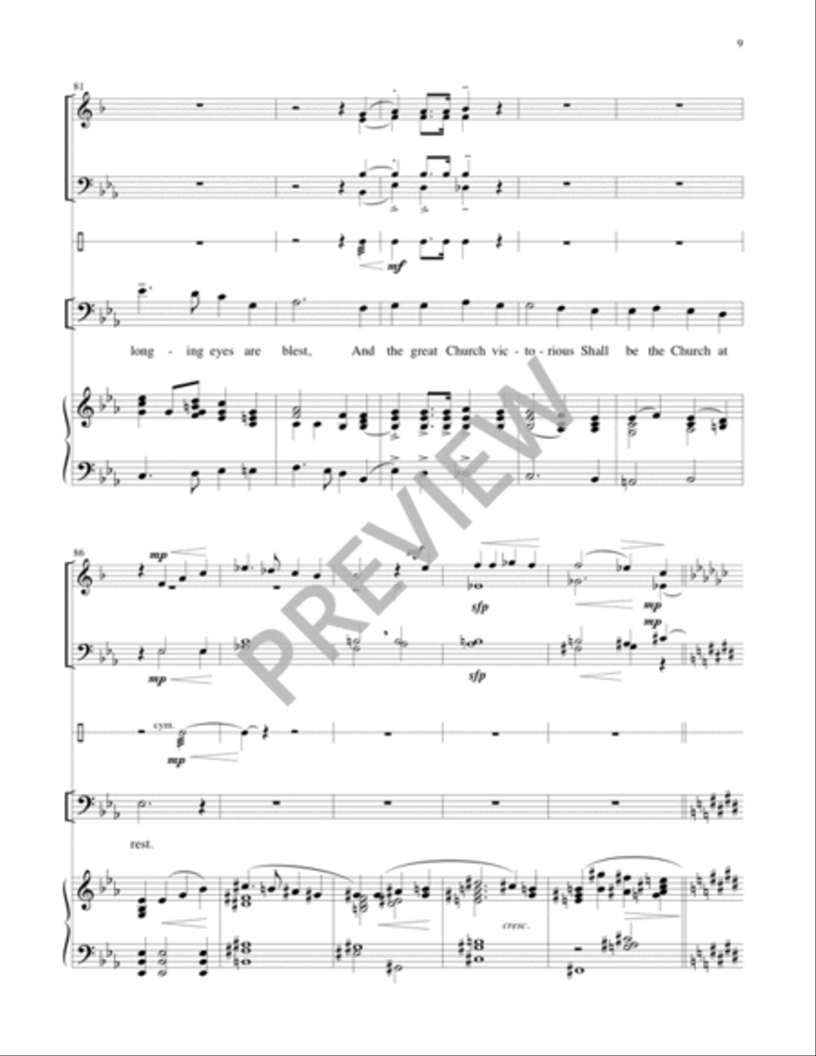 The Church’s One Foundation - Full Score and Parts Trombone scores gallery preview page 10