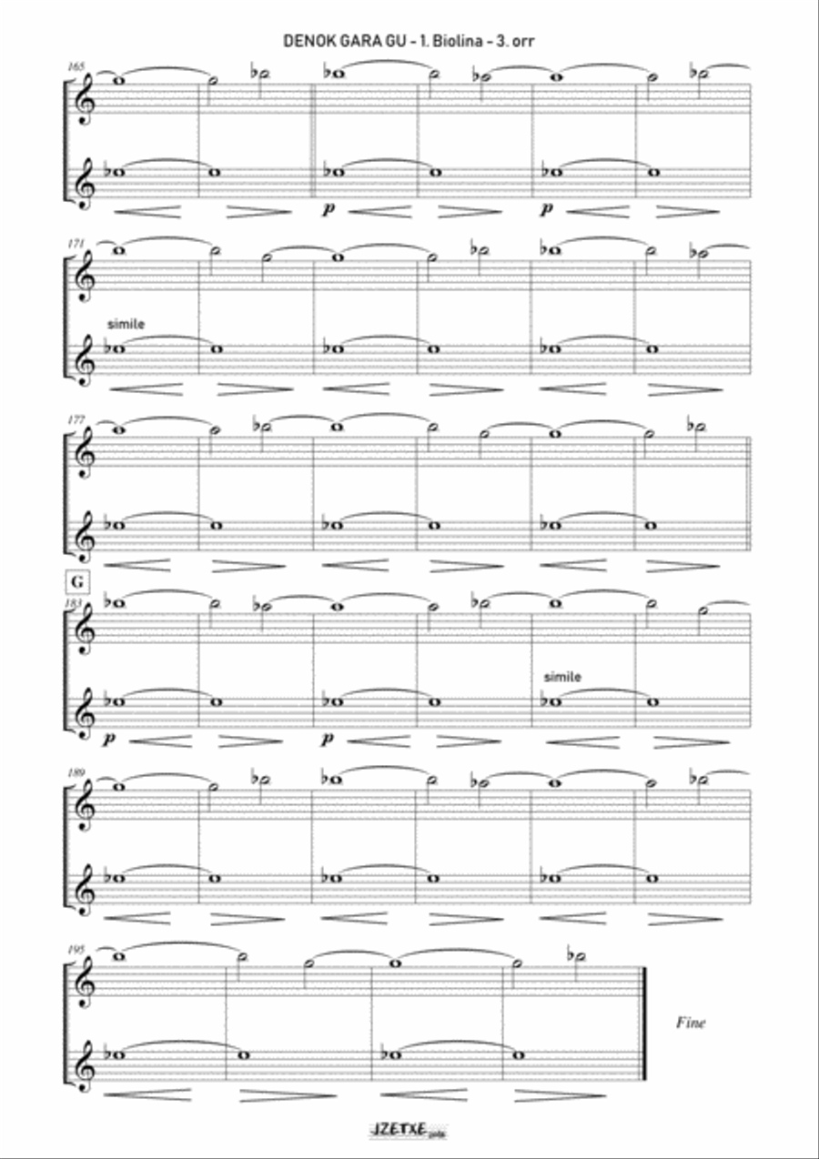 DENOK GARA GU (Parts) Full Orchestra scores gallery preview page 3