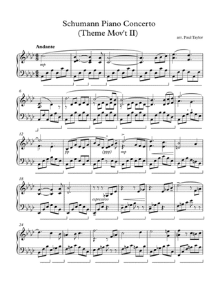 Book cover for Schumann Piano Concerto (theme: Mov't 1)