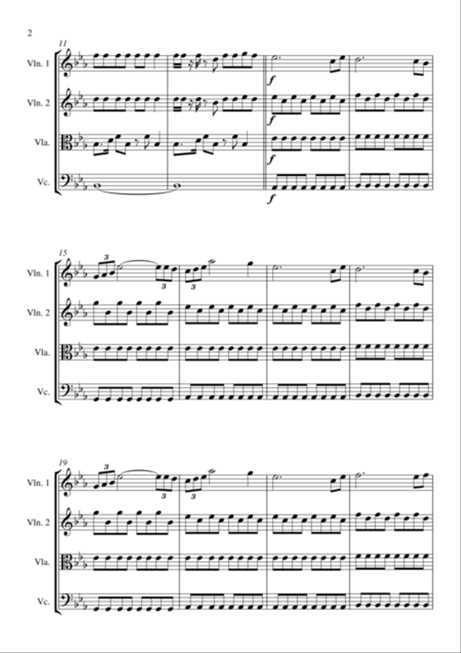 Chandelier String Quartet scores gallery preview page 3