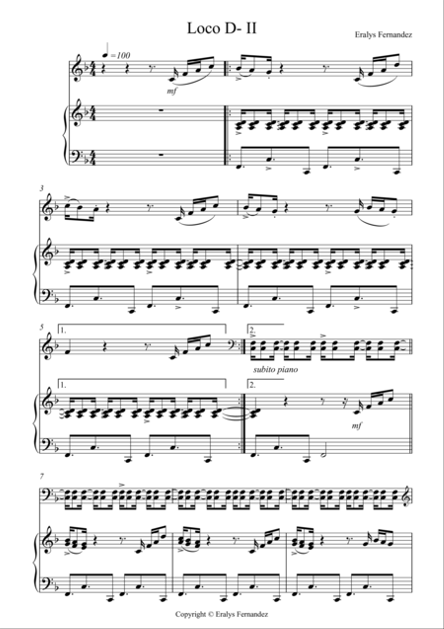 Loco D- II String Duet scores gallery preview page 1
