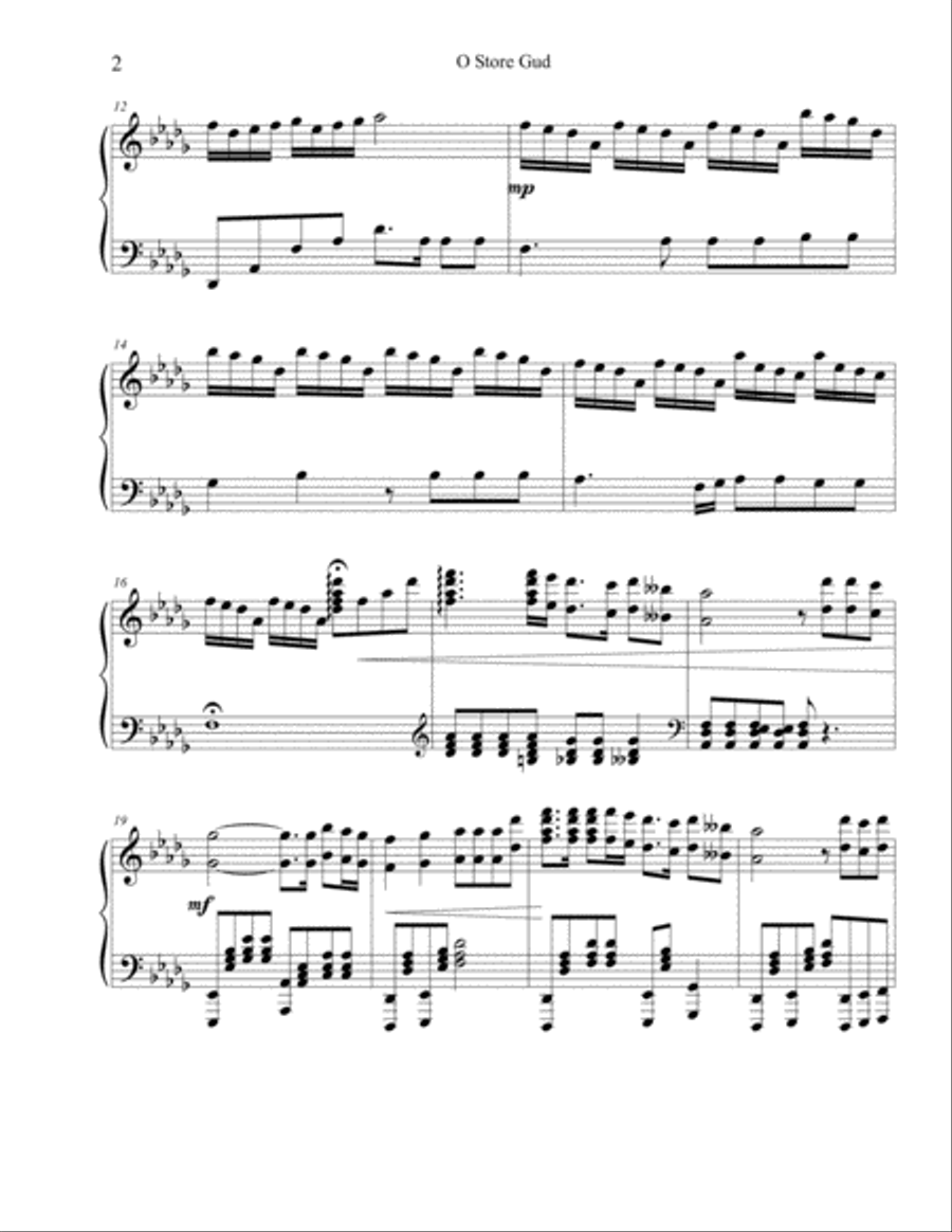 How Great Thou Art Piano Solo scores gallery preview page 2
