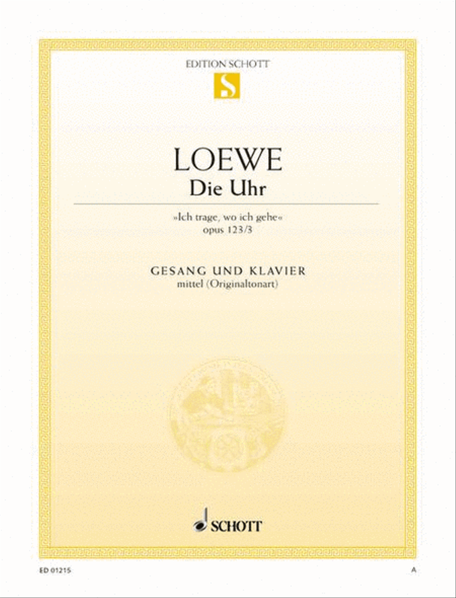 Die Uhr, Op. 123/3 Medium Voice scores gallery preview page 1