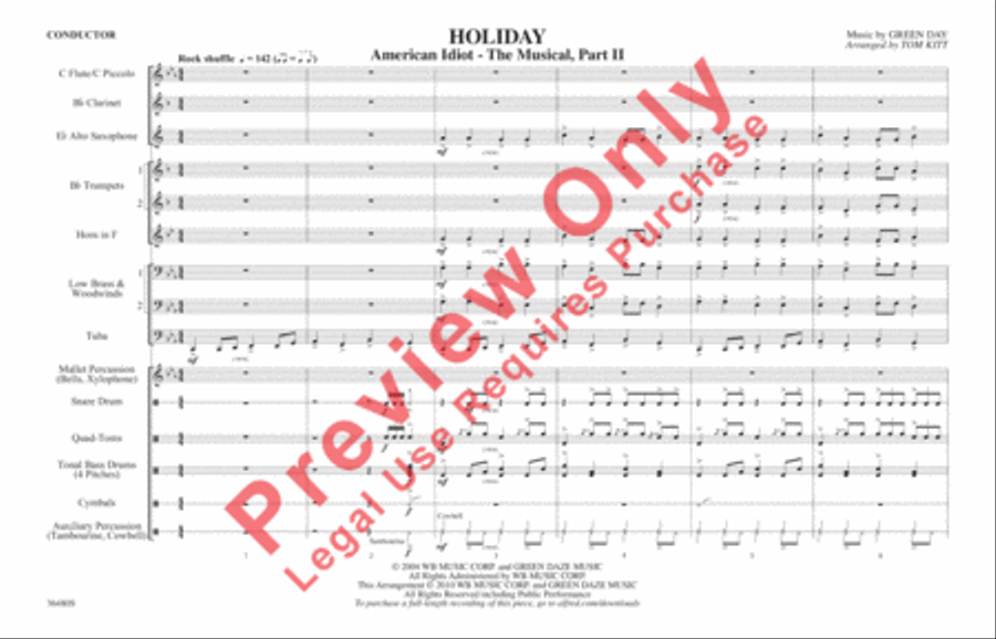 Holiday Holiday Marching Band scores gallery preview page 2