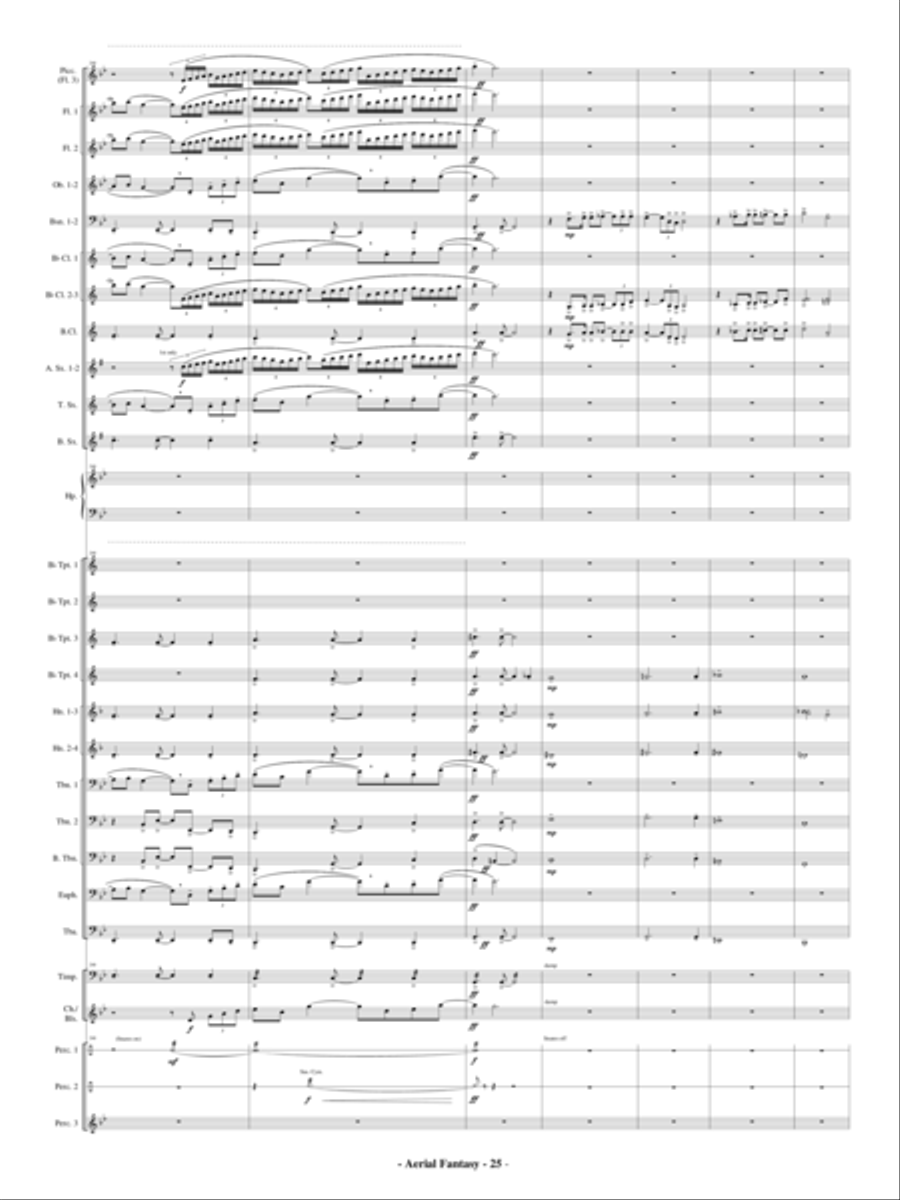 Aerial Fantasy Aerial Fantasy Concert Band scores gallery preview page 26