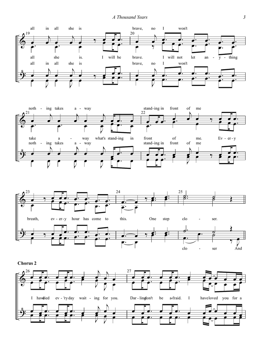 A Thousand Years SSAA scores gallery preview page 3