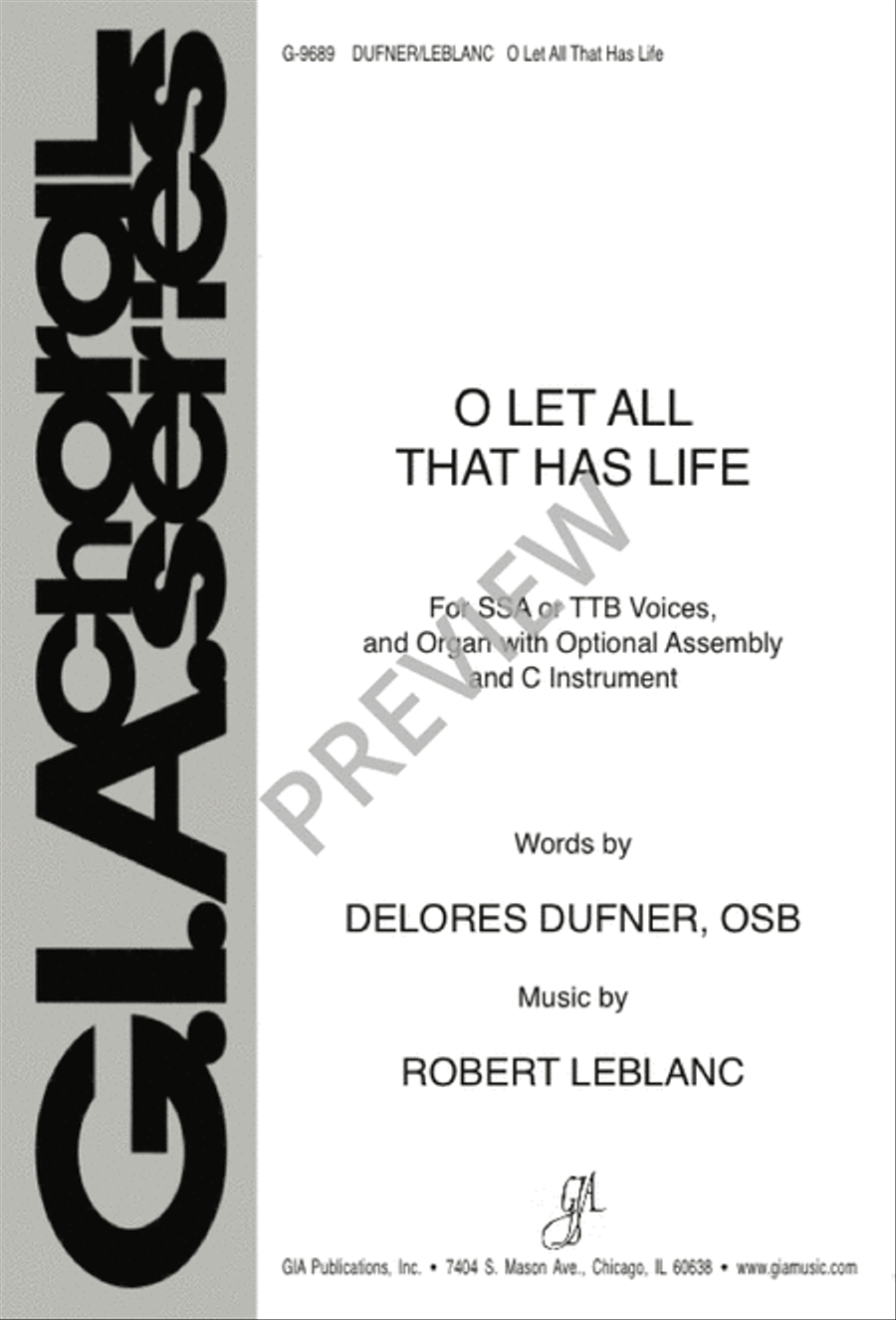 O Let All That Has Life SSA scores gallery preview page 2