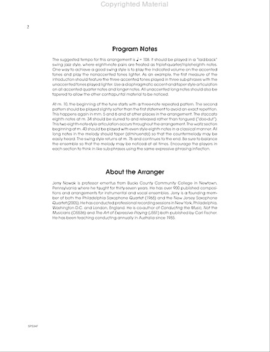 Chicago (That Toddlin' Town) Concert Band scores gallery preview page 3