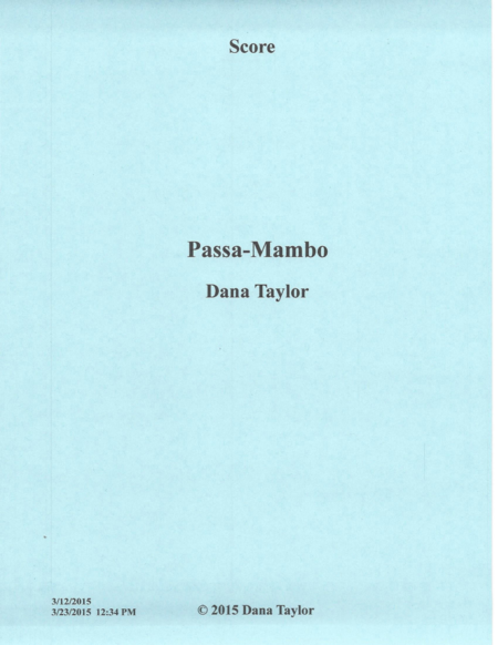 Passa-Mambo, Opus 21