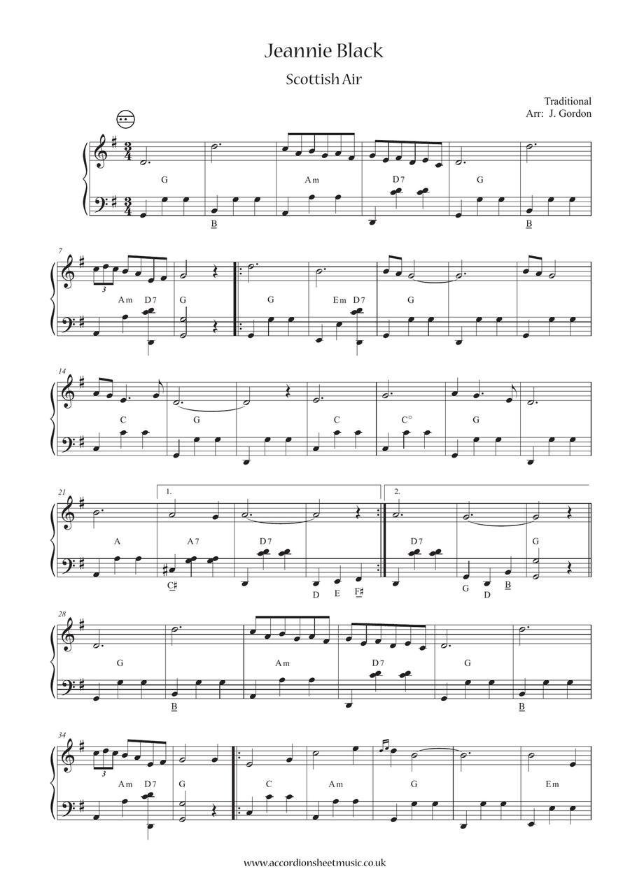 Jeannie Black Accordion scores gallery preview page 1