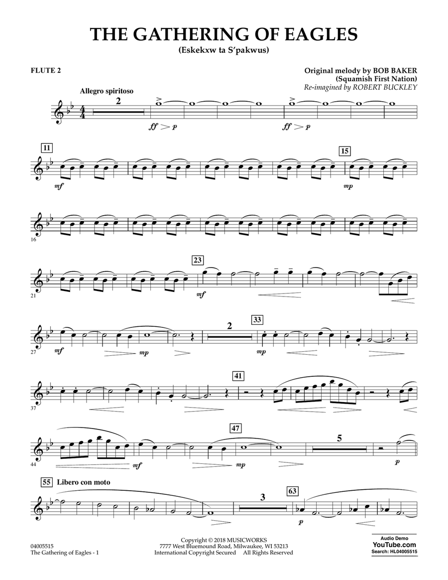 The Gathering of Eagles - Flute 2 Concert Band scores gallery preview page 1