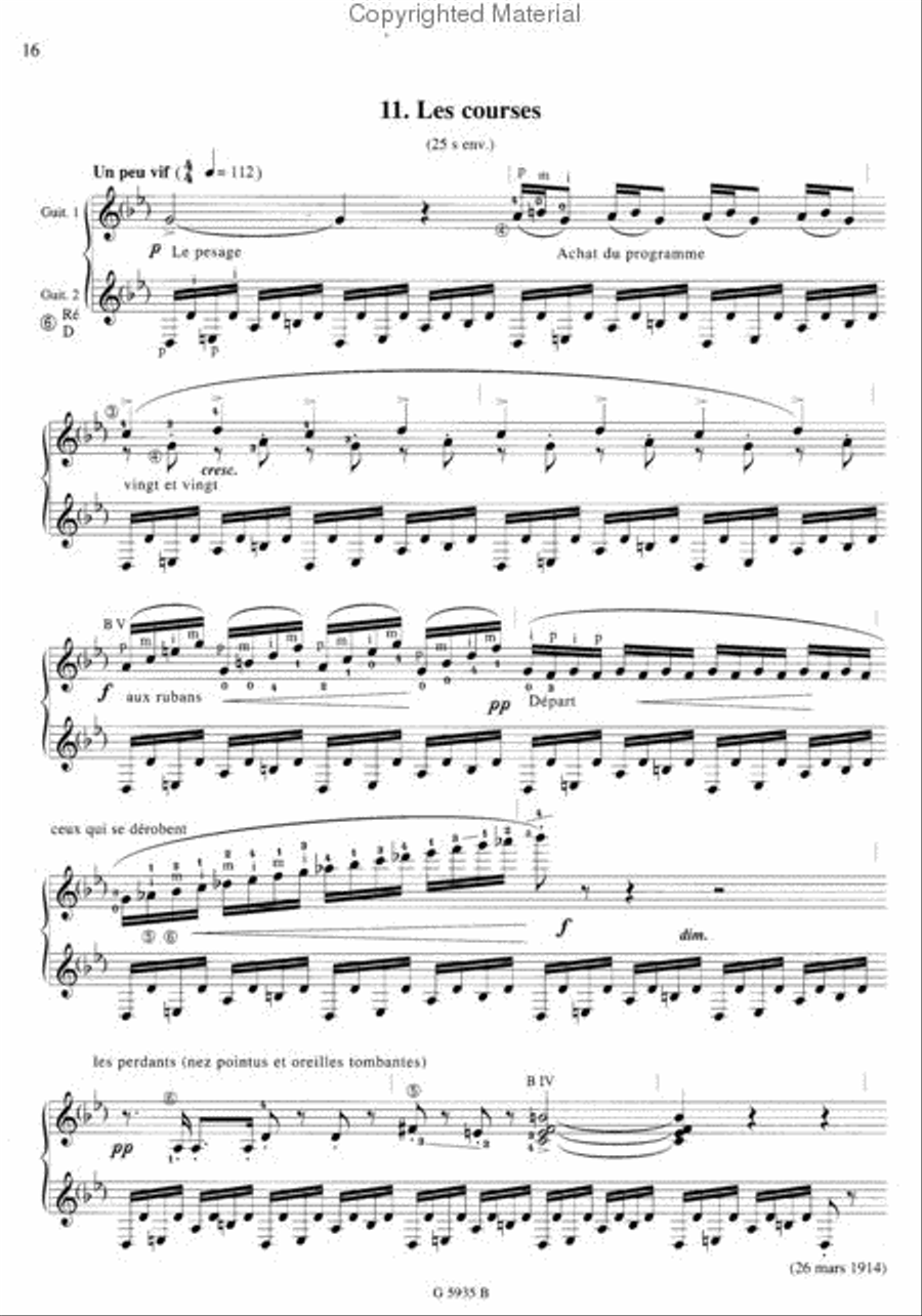 Sports & Divertissements - Guitar Duet Chamber Music scores gallery preview page 3