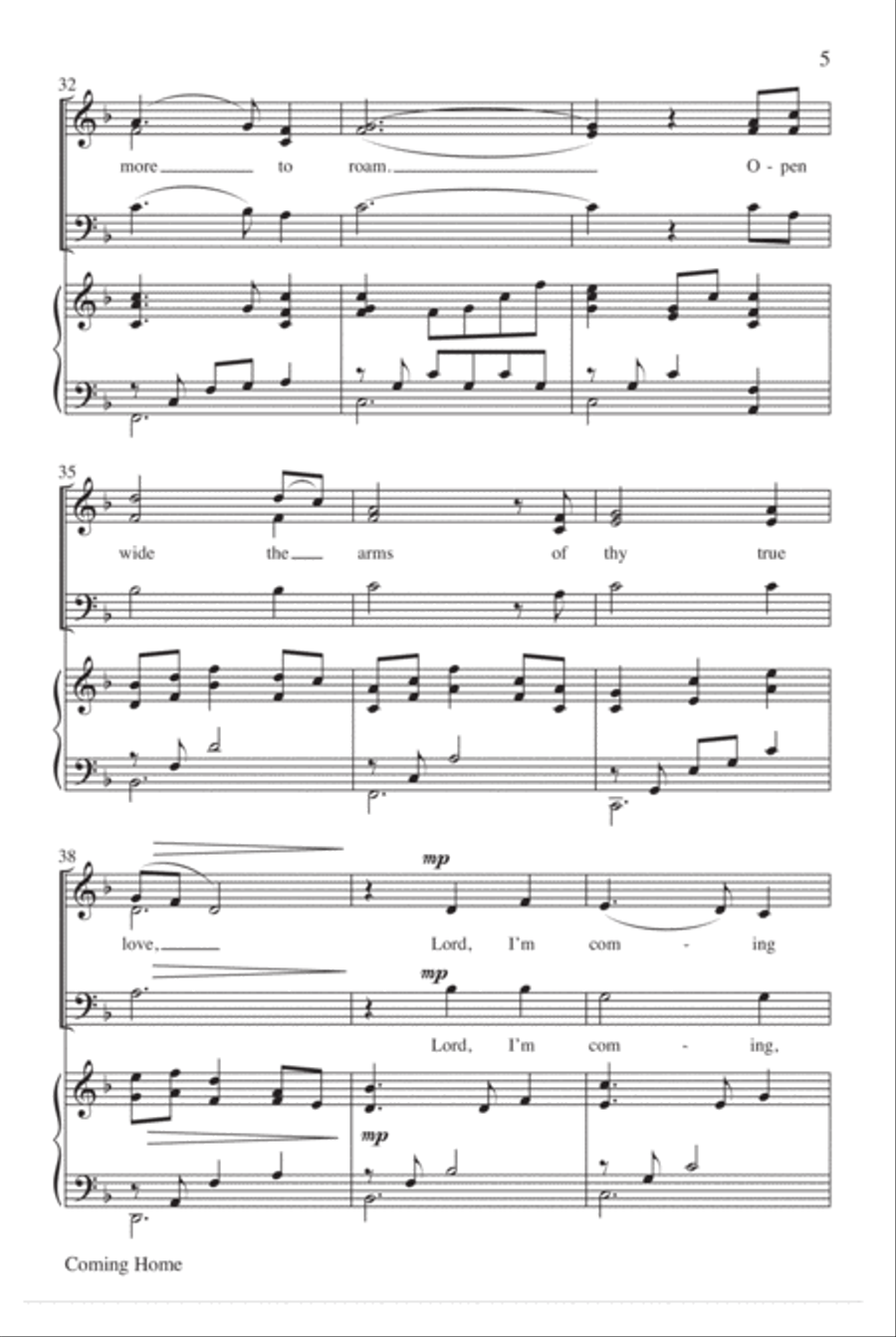 Coming Home Coming Home 4-Part scores gallery preview page 6