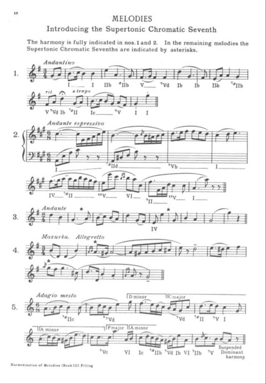 Harmonization of Melodies at the Keyboard Book 3 Piano Method scores gallery preview page 5