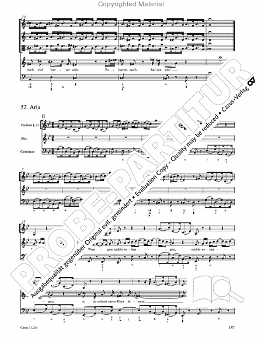 St. Matthew Passion (Matthaus-Passion) 4-Part scores gallery preview page 189