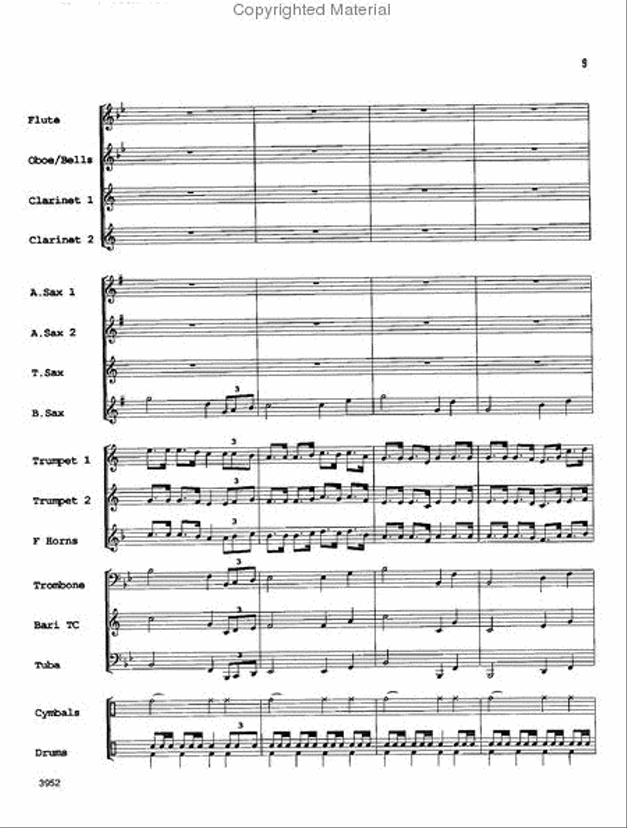 Battle Hymn of the Republic Concert Band scores gallery preview page 8