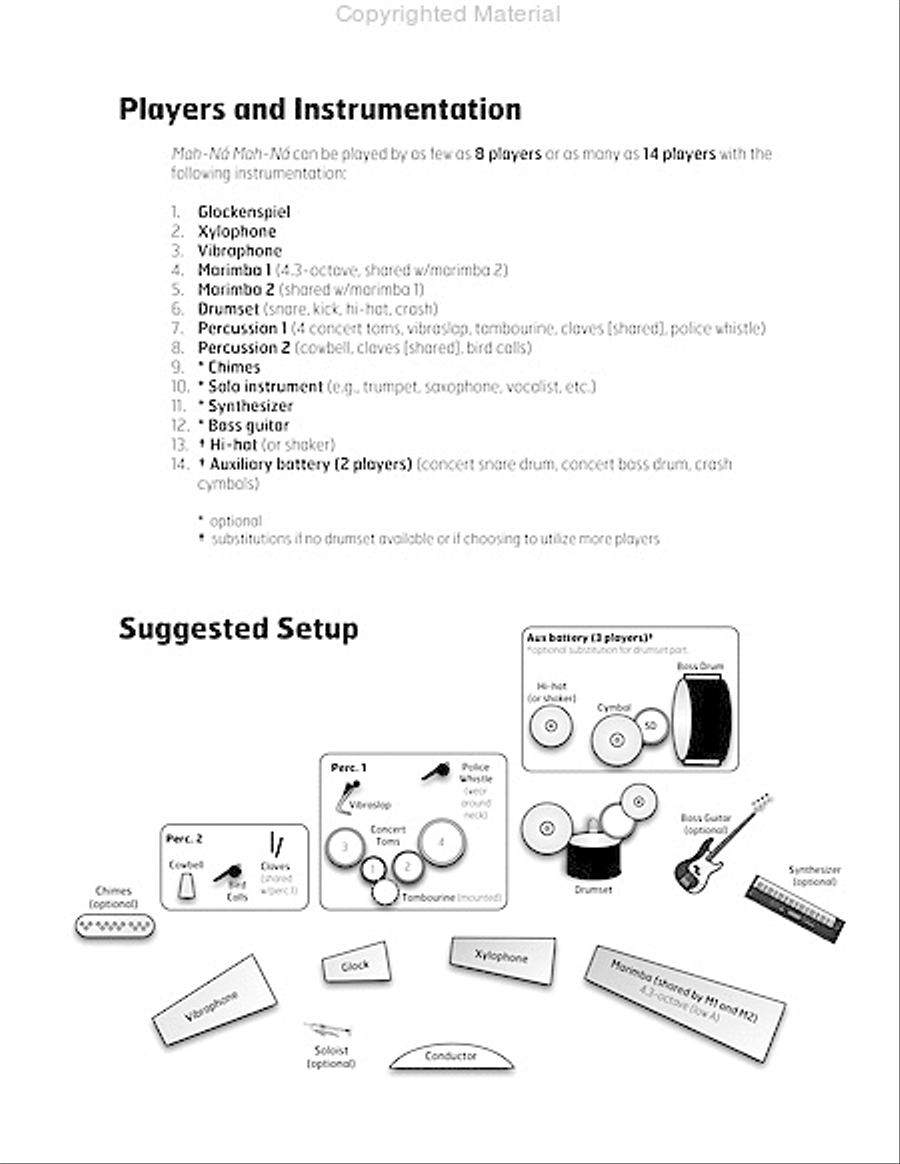 Mah-Na Mah-Na Percussion Ensemble scores gallery preview page 4