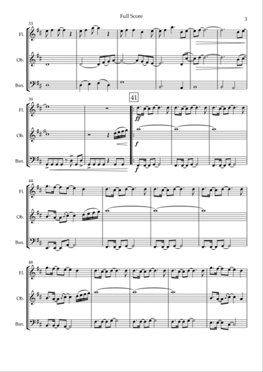 Without You Woodwind Trio scores gallery preview page 3