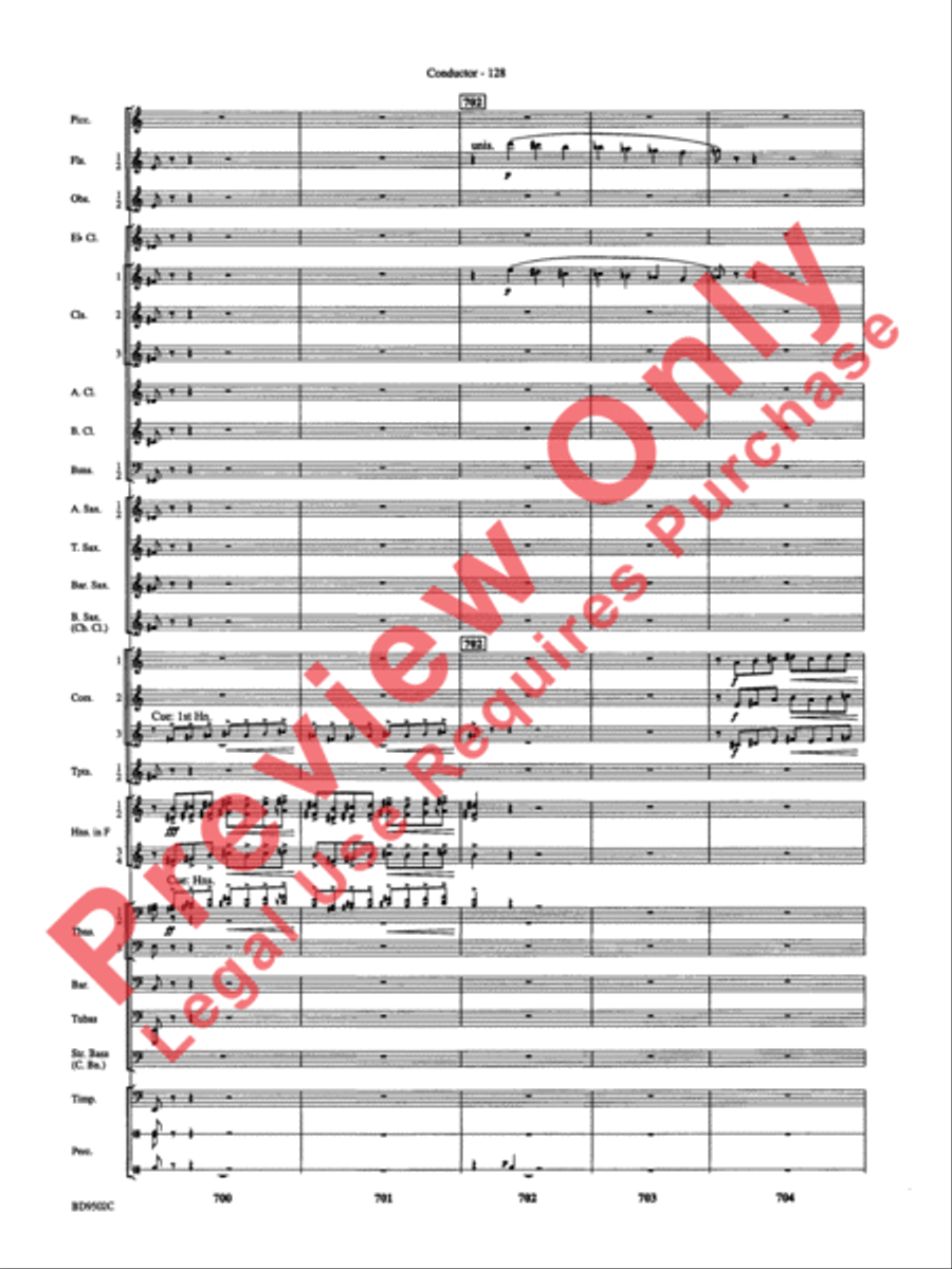 Symphony No. 3 for Band Concert Band scores gallery preview page 131