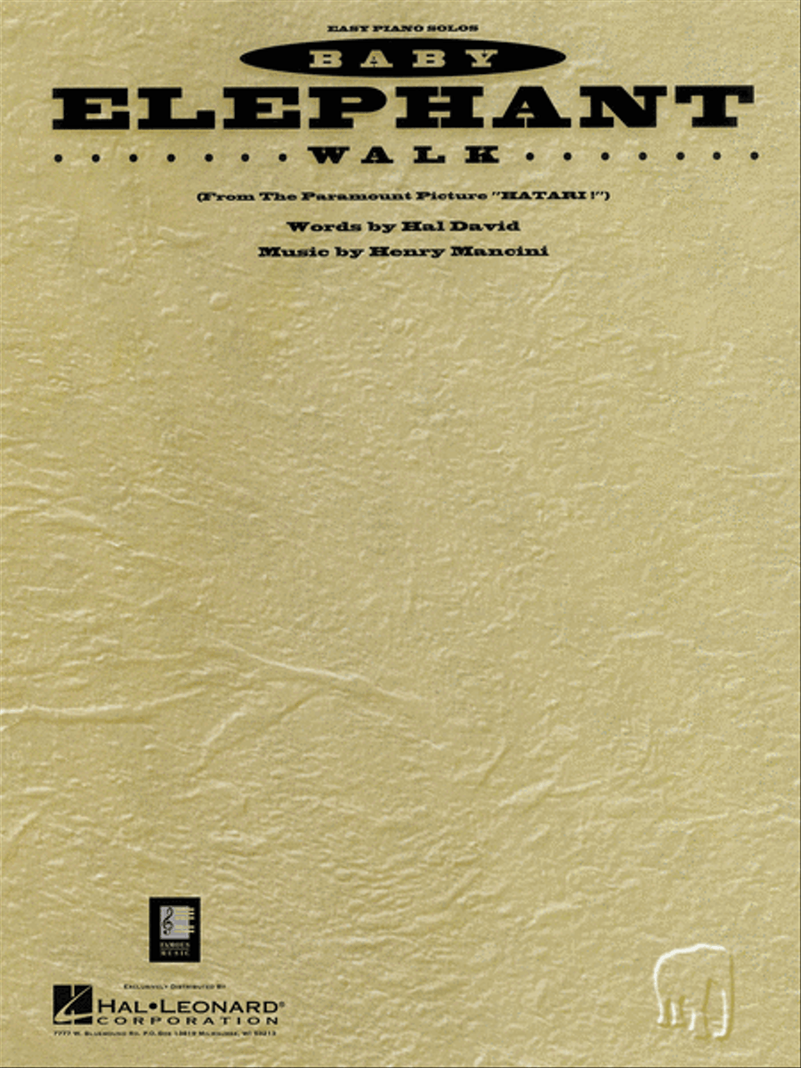 Baby Elephant Walk Baby Elephant Walk Piano, Vocal, Guitar scores gallery preview page 1
